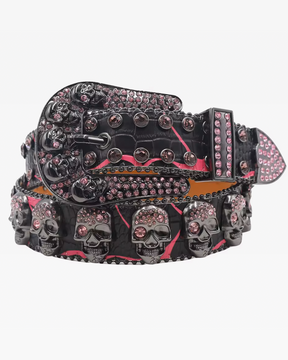 Skull Belt With Rhinestones