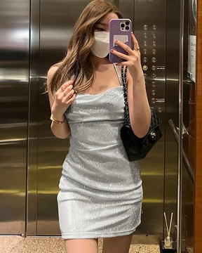 Silver Glitter Dress