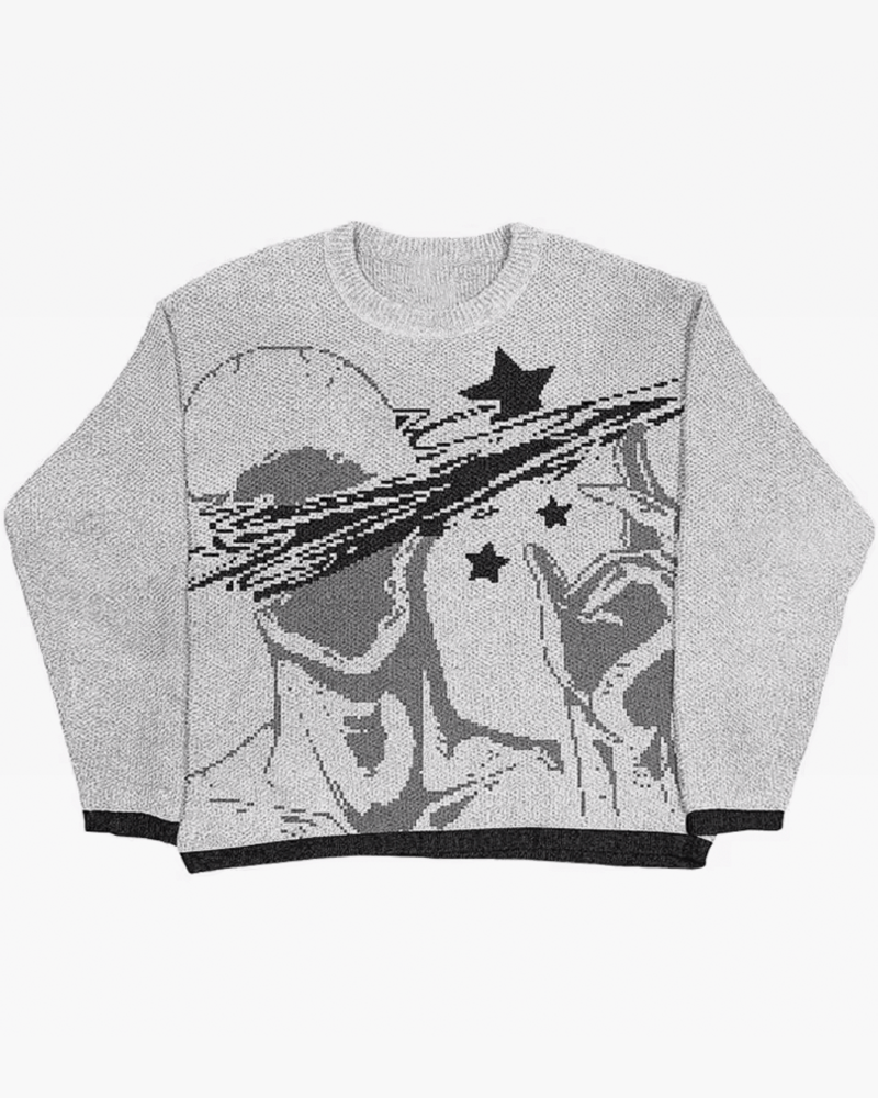 Graphic Knit Sweater