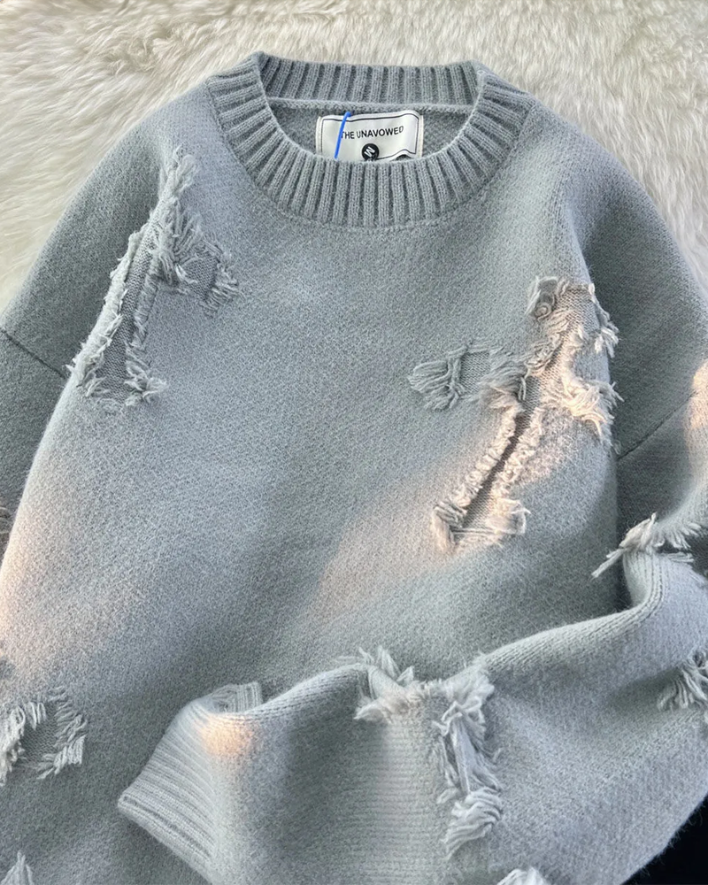 Cross Knit Sweater | Y2K Wave