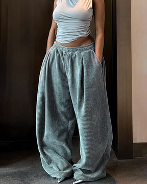 Corduroy Women Pants Baggy