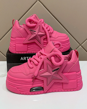 Pink Platform Sneakers