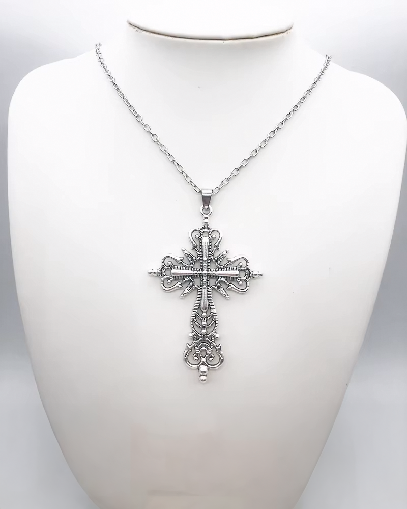 Big Cross Necklace Y2K