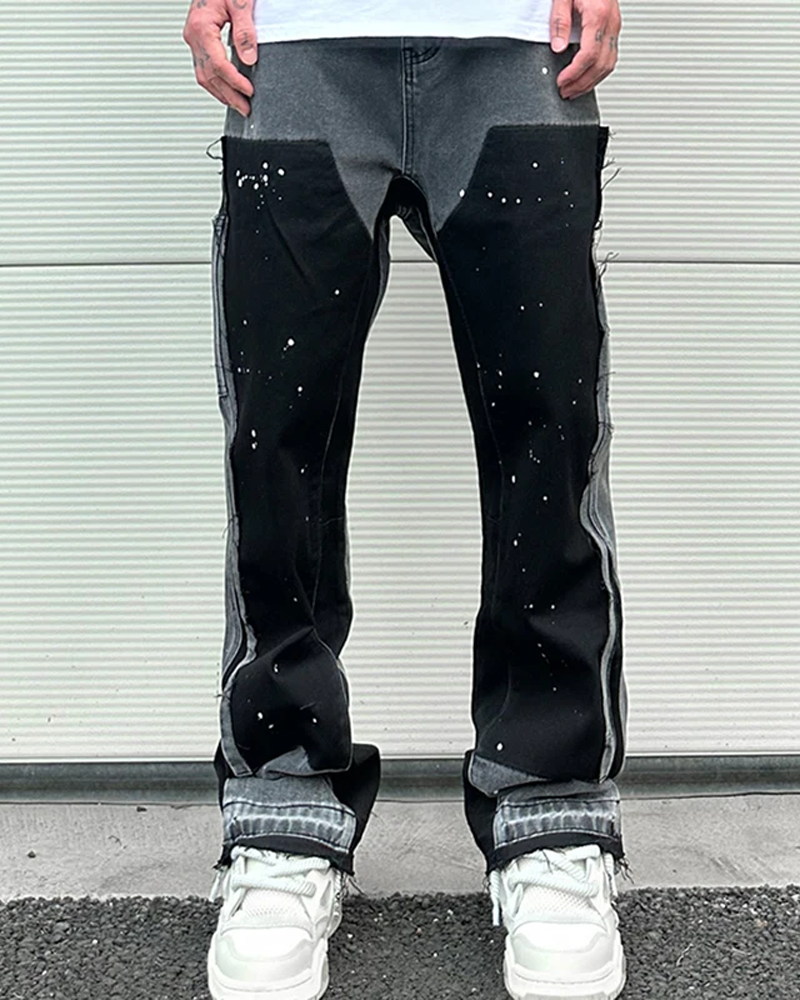 Patchwork Jeans Mens