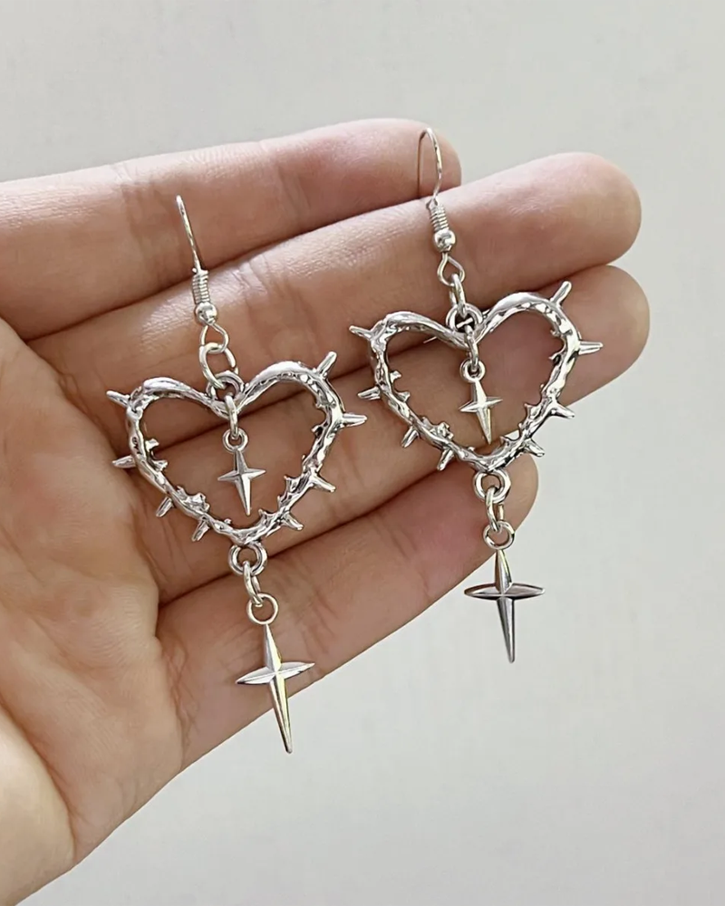 Gothic Heart Earrings