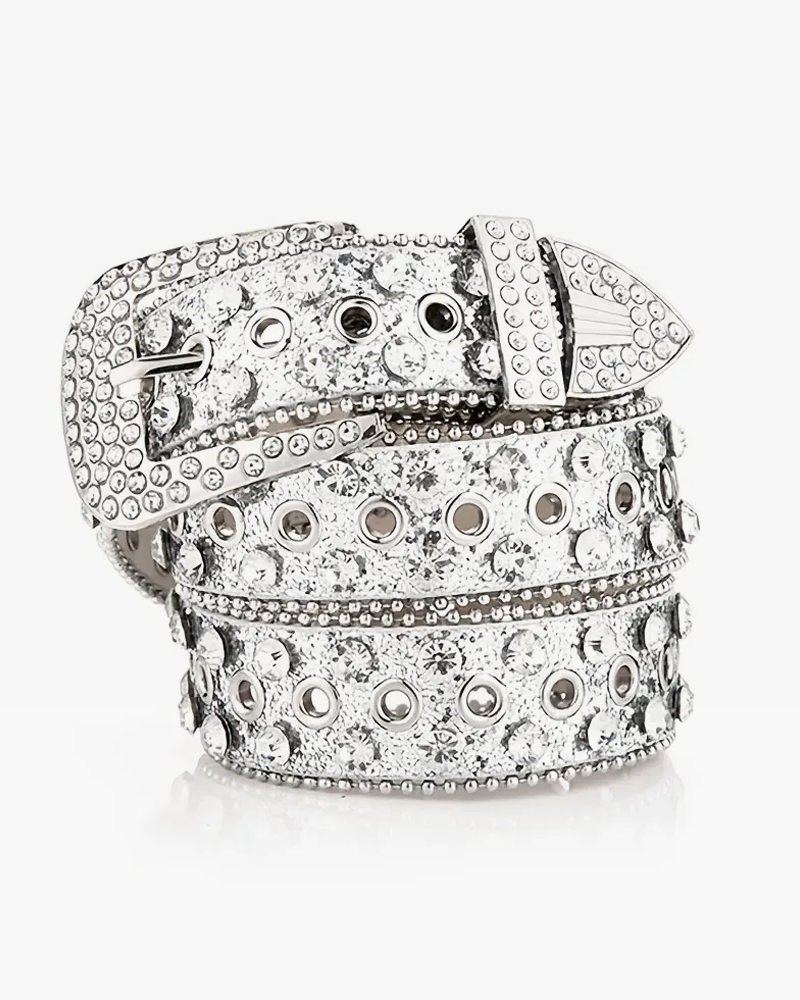 Rhinestone Silver Belt