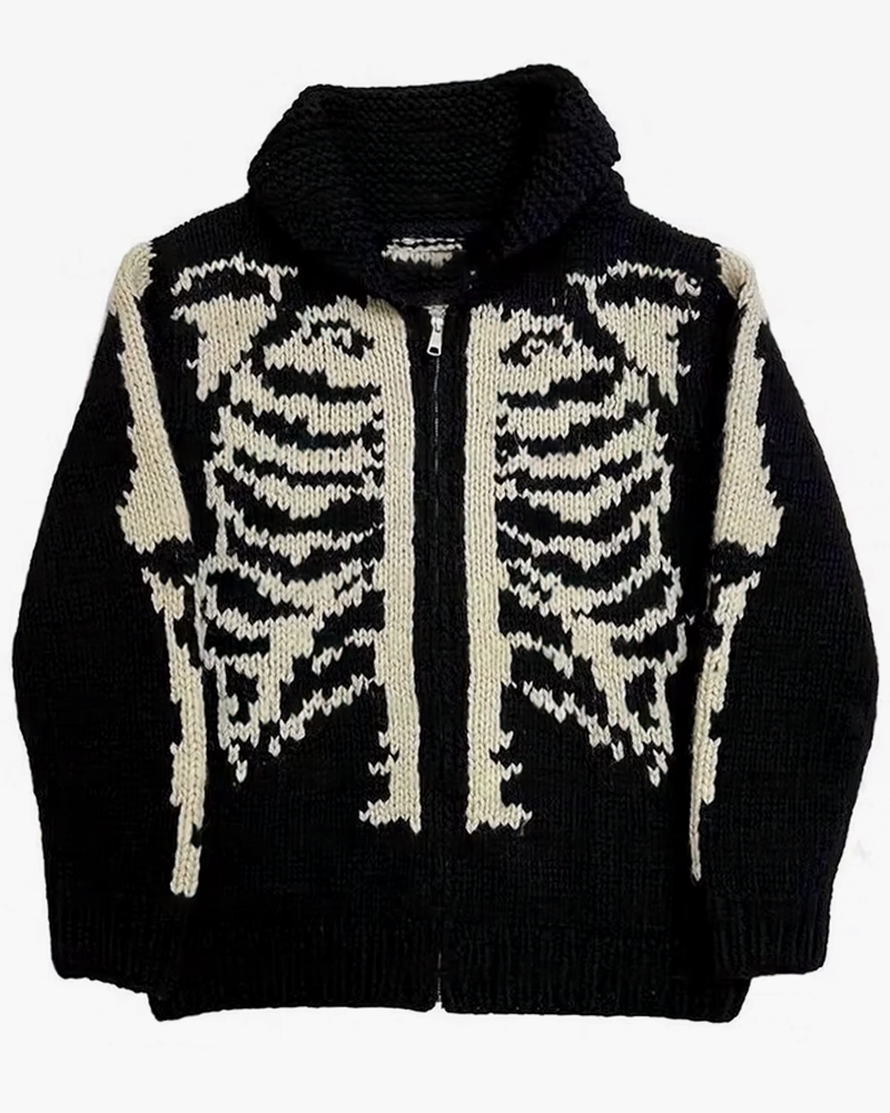 Black Skeleton Sweater