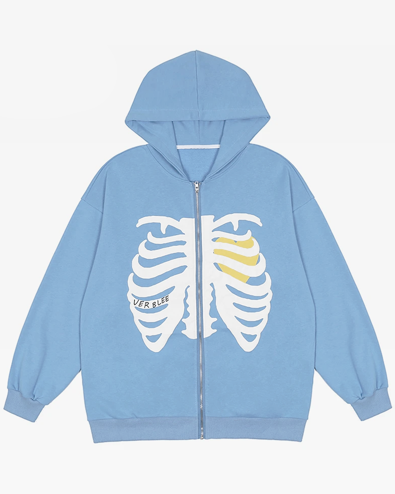 Blue Skeleton Hoodie