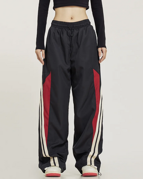 Black And Red Track Pants