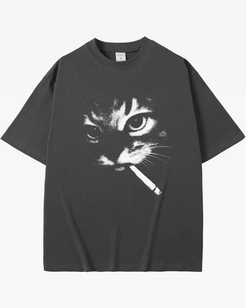 Cat Smoking Cigarette Shirt