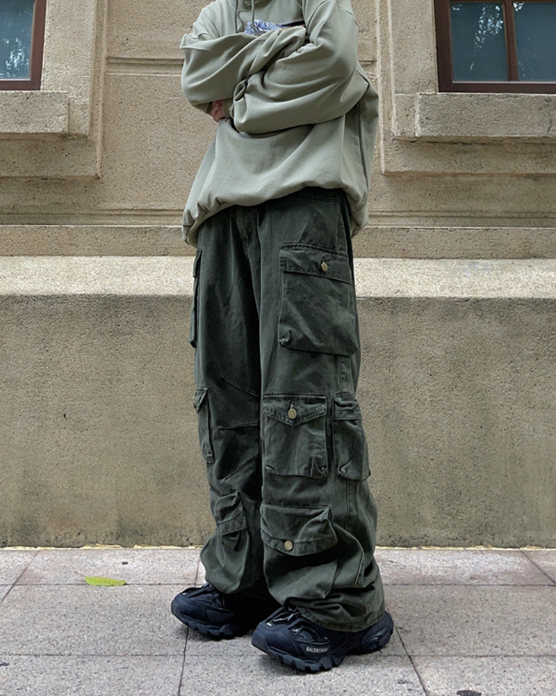 Baggy Green Cargo Pants