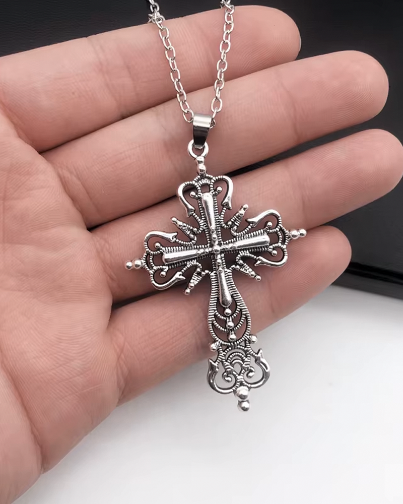 Big Cross Necklace Y2K