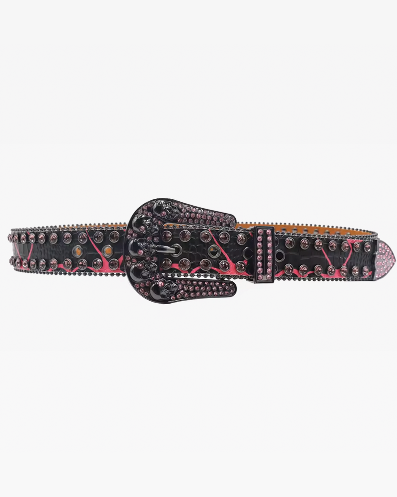 Skull Belt With Rhinestones