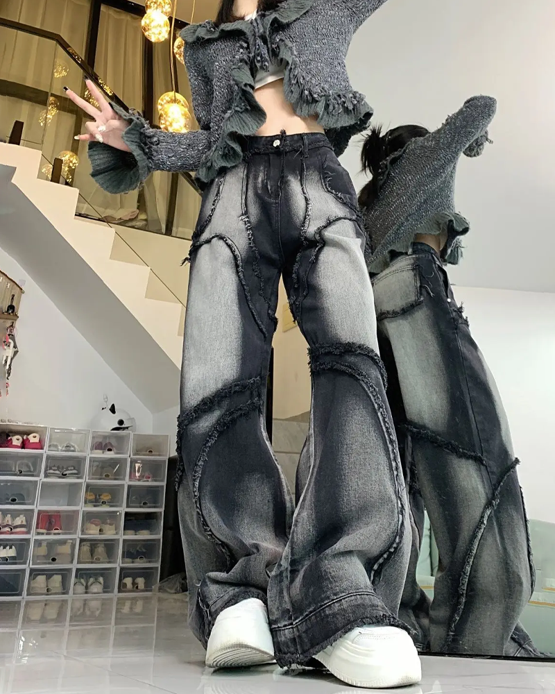 Black Baggy Jeans Y2K | Y2K Wave Black Baggy Jeans Y2K | Y2K Wave