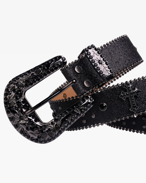 Rhinestone Belt Black