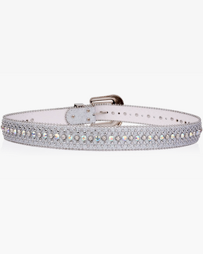 Silver Belt With Rhinestones