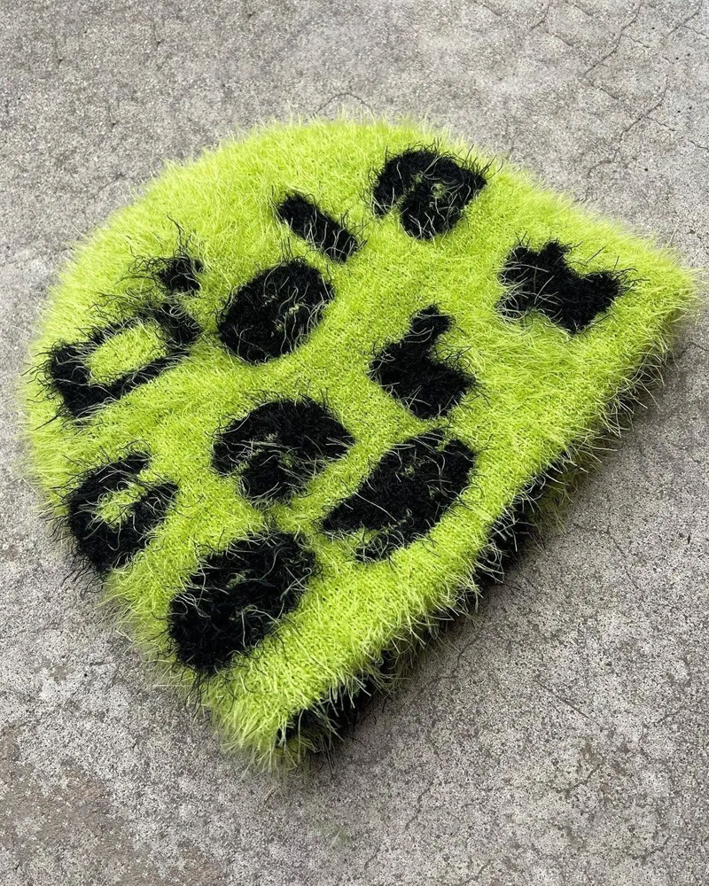 Green Y2K Beanie