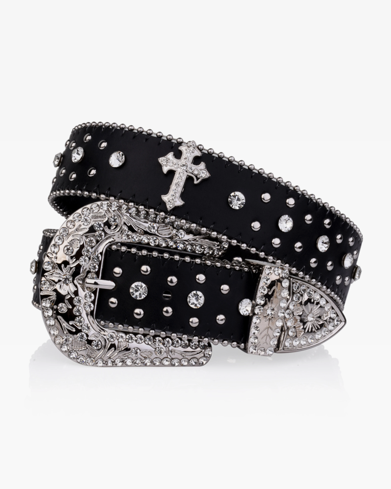 Cross Rhinestone Belt