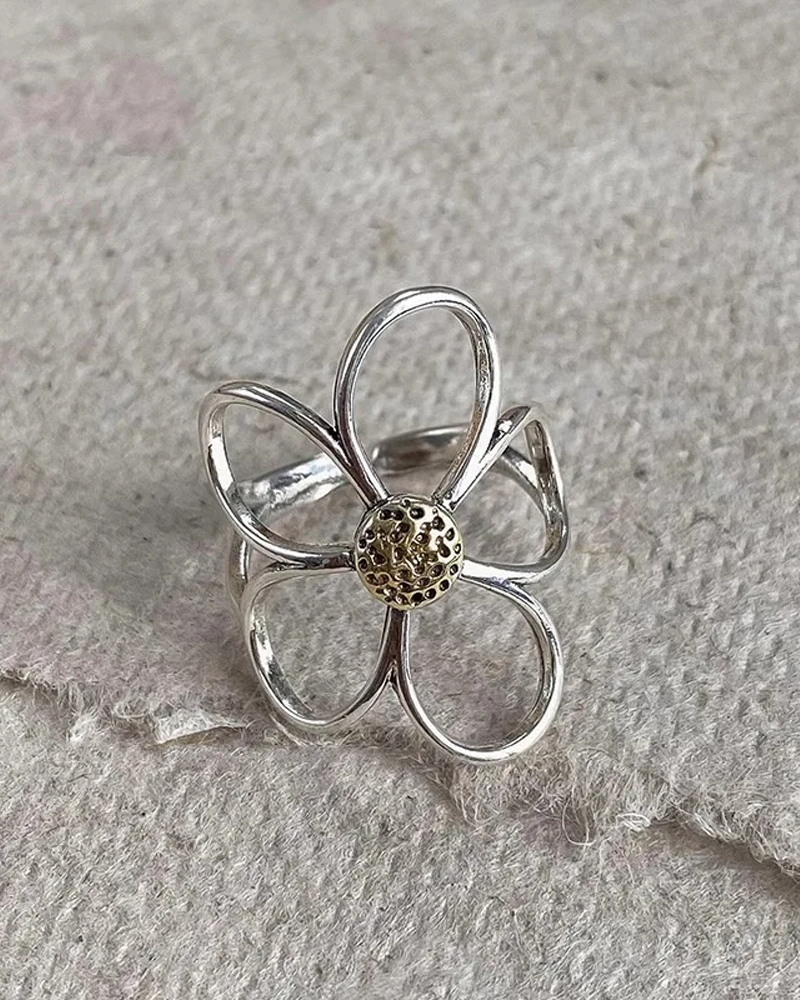 Silver Flower Ring