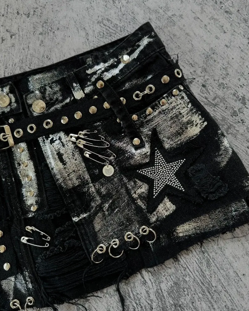 Y2K Black Mini Skirt