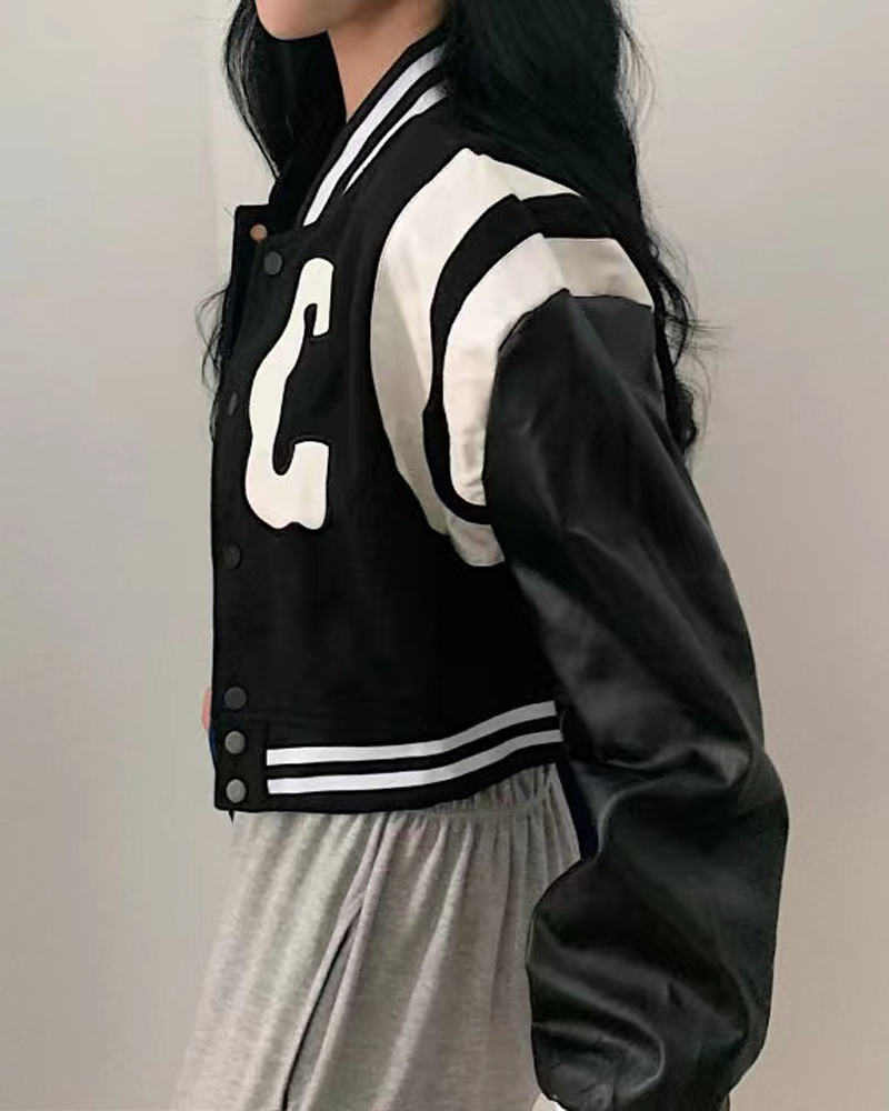 Cropped Varsity Jacket