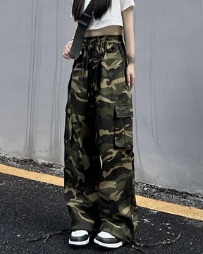 Camo Baggy Pants Womens