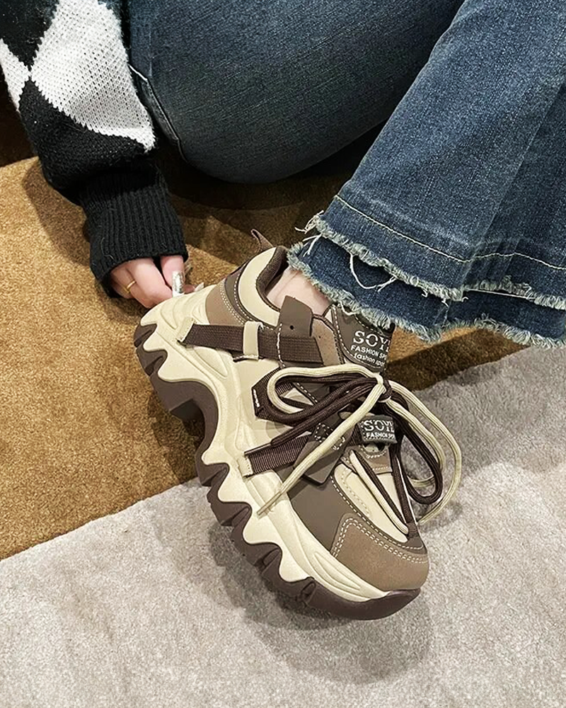 Brown Chunky Sneakers