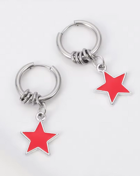 Star Hoop Earrings