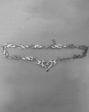 Flame Heart Necklace
