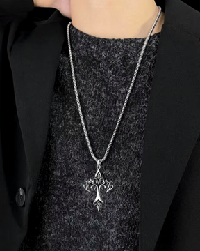 Flame Cross Necklace