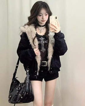 Fur Lined Jacket Y2K