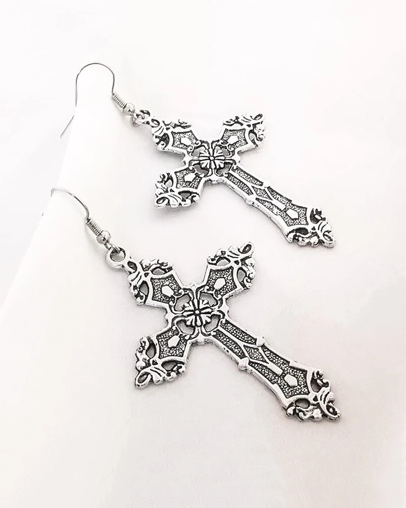Gothic Cross Earrings