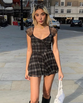 Mini Plaid Dress