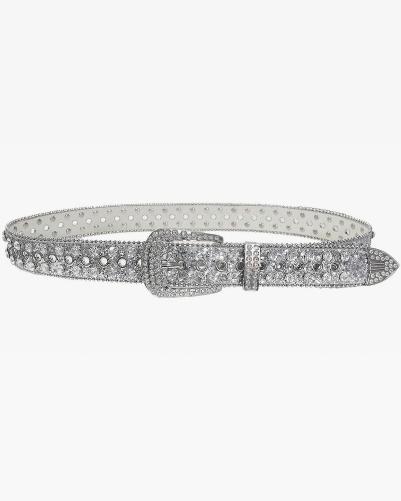 Rhinestone Silver Belt