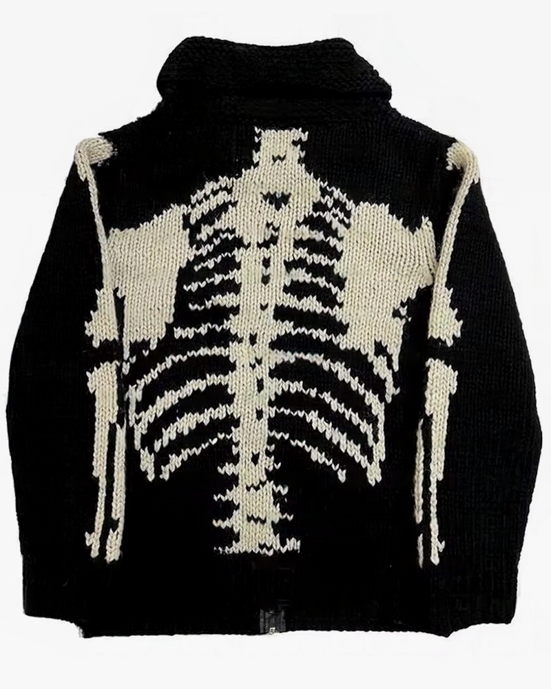 Black Skeleton Sweater