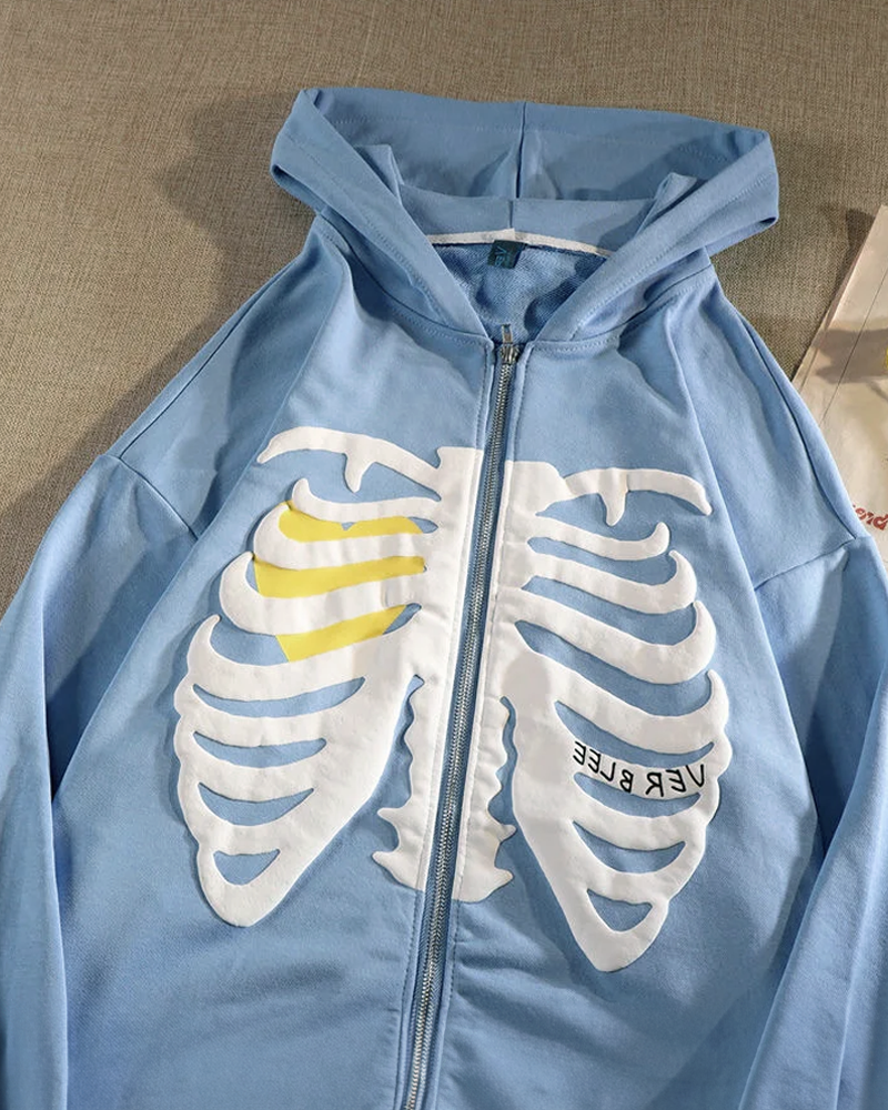 Blue Skeleton Hoodie