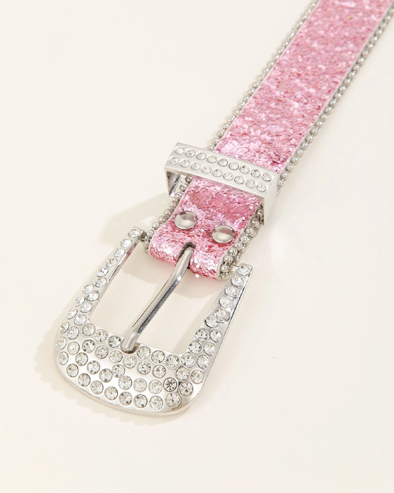 Pink Rhinestone Belt