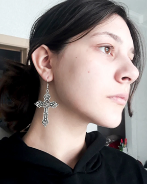 Gothic Cross Earrings