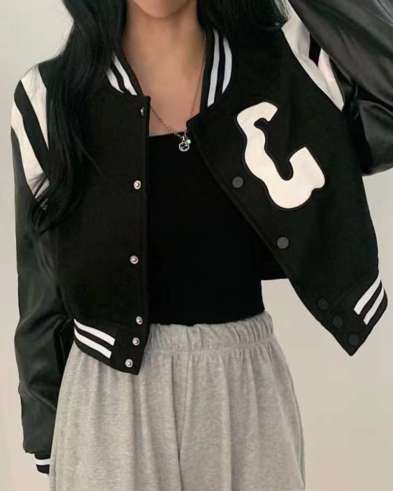 Cropped Varsity Jacket