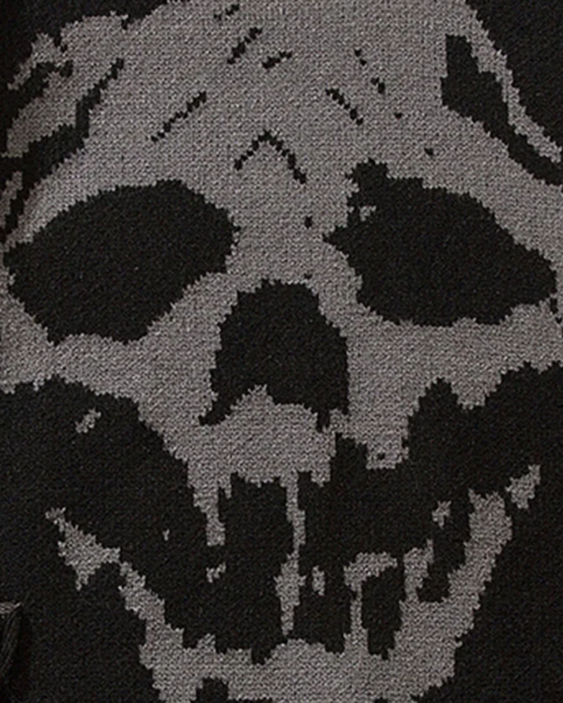 Black Skull Sweater