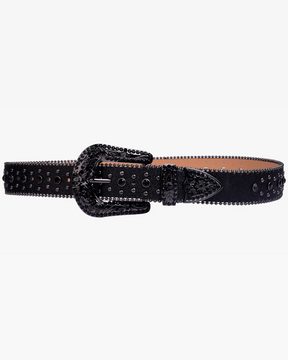 Rhinestone Belt Black