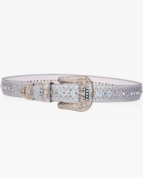 Silver Belt With Rhinestones