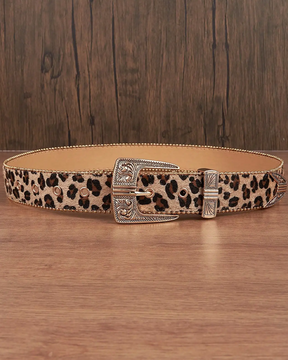 Leopard Print Belt Men