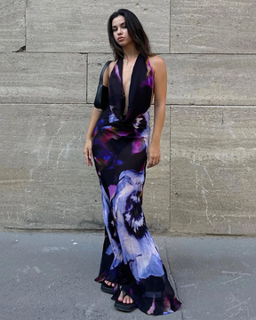 Tie Dye Halter Dress