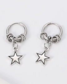 Star Hoop Earrings