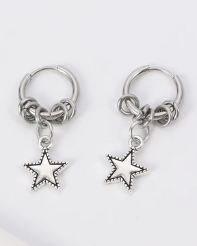 Star Hoop Earrings
