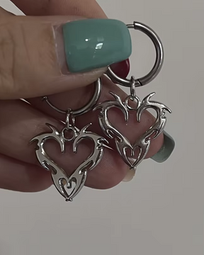 Flame Heart Earrings
