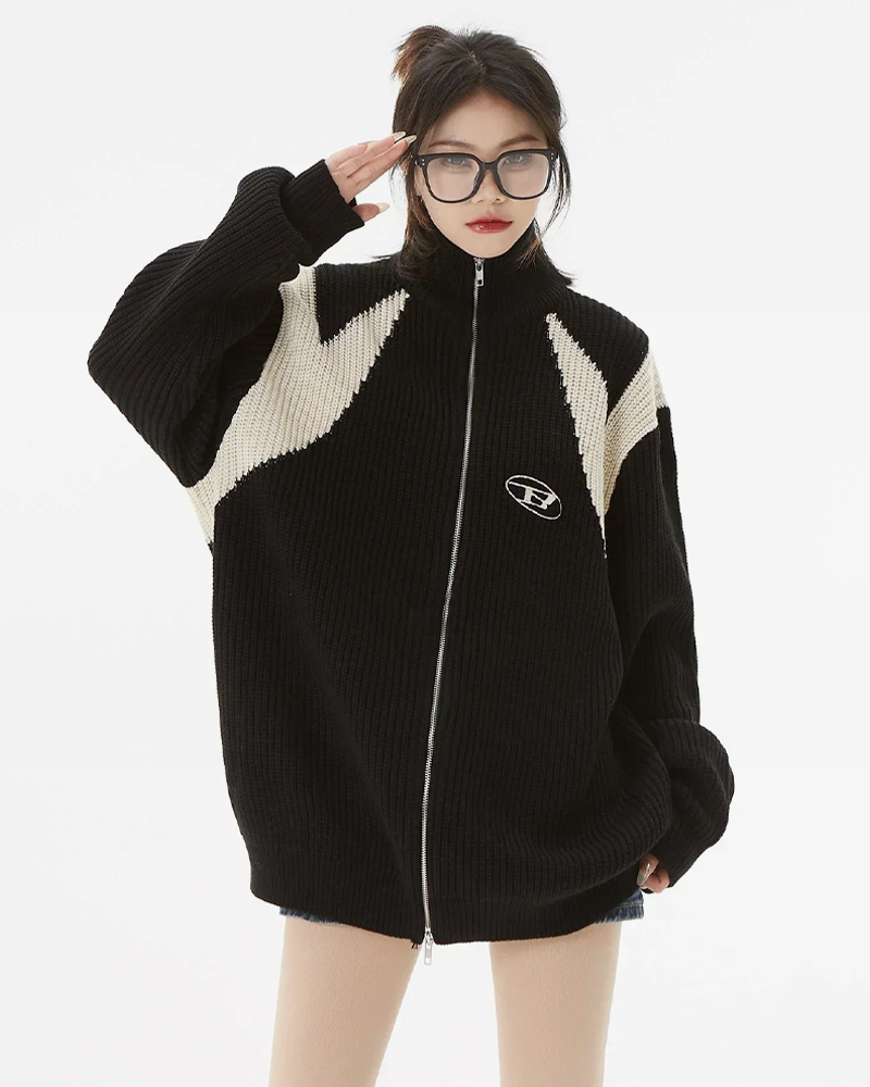 Y2K Zip Through Knit