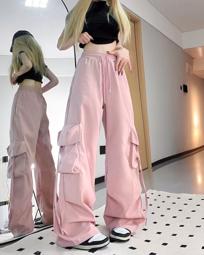 Light Pink Parachute Pants