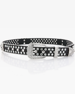 Rhinestone Skull Belt